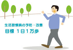 生活習慣病の予防・改善 目標1日1万歩