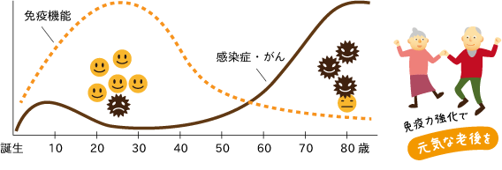 免疫力強化で元気な老後を