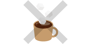 コーヒーに大量の砂糖