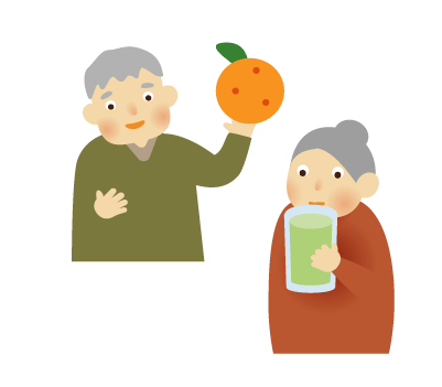 水で水分補給